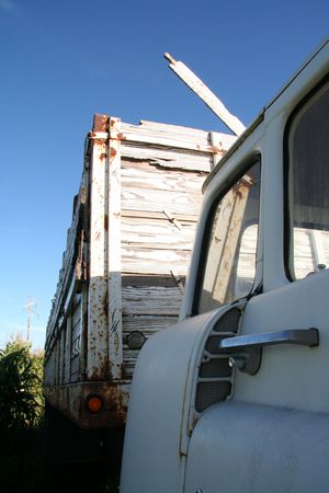 An old Ford grain truck
