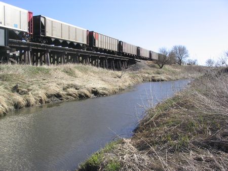 Early spring coal train, Iowa