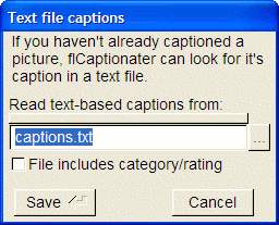 flCaptionater's text-captions dialog